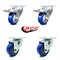 Service Caster 3 Inch Blue Polyurethane Wheel Swivel Top Plate Caster Total Lock Brakes, 2PK SCC-TTL20S314-PPUB-BLUE-2-S-2 - alternate 5